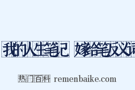 我的人生笔记·嫁给笔反义词是什么意思的图片